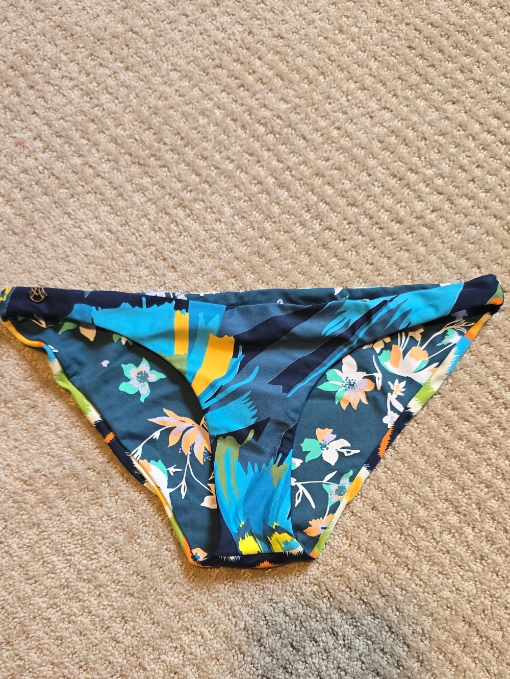Maaji Women's Reversible Floral Bathing Suit Bottoms Medium